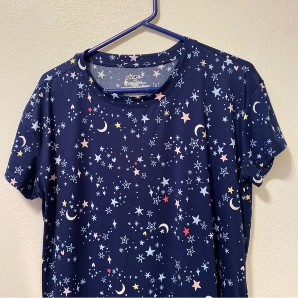 Joyspun Pajamas Sleep Shirt Women’s Size S-M Blue Stars Pullover